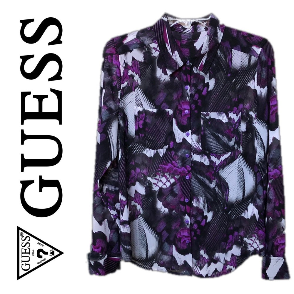 Guess Sheer Blouse (Size 4)